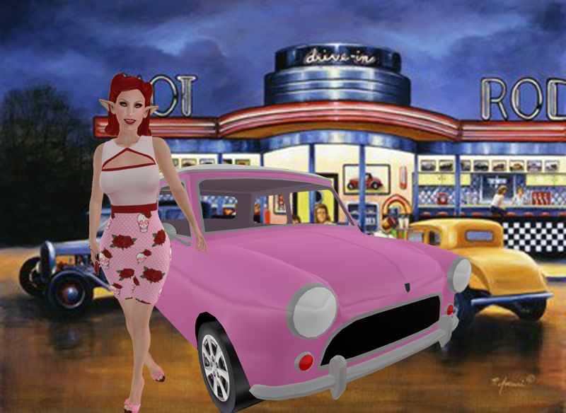 Pinky Avion and her roadster